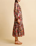Bohemian Midi Dress - Rose Garden