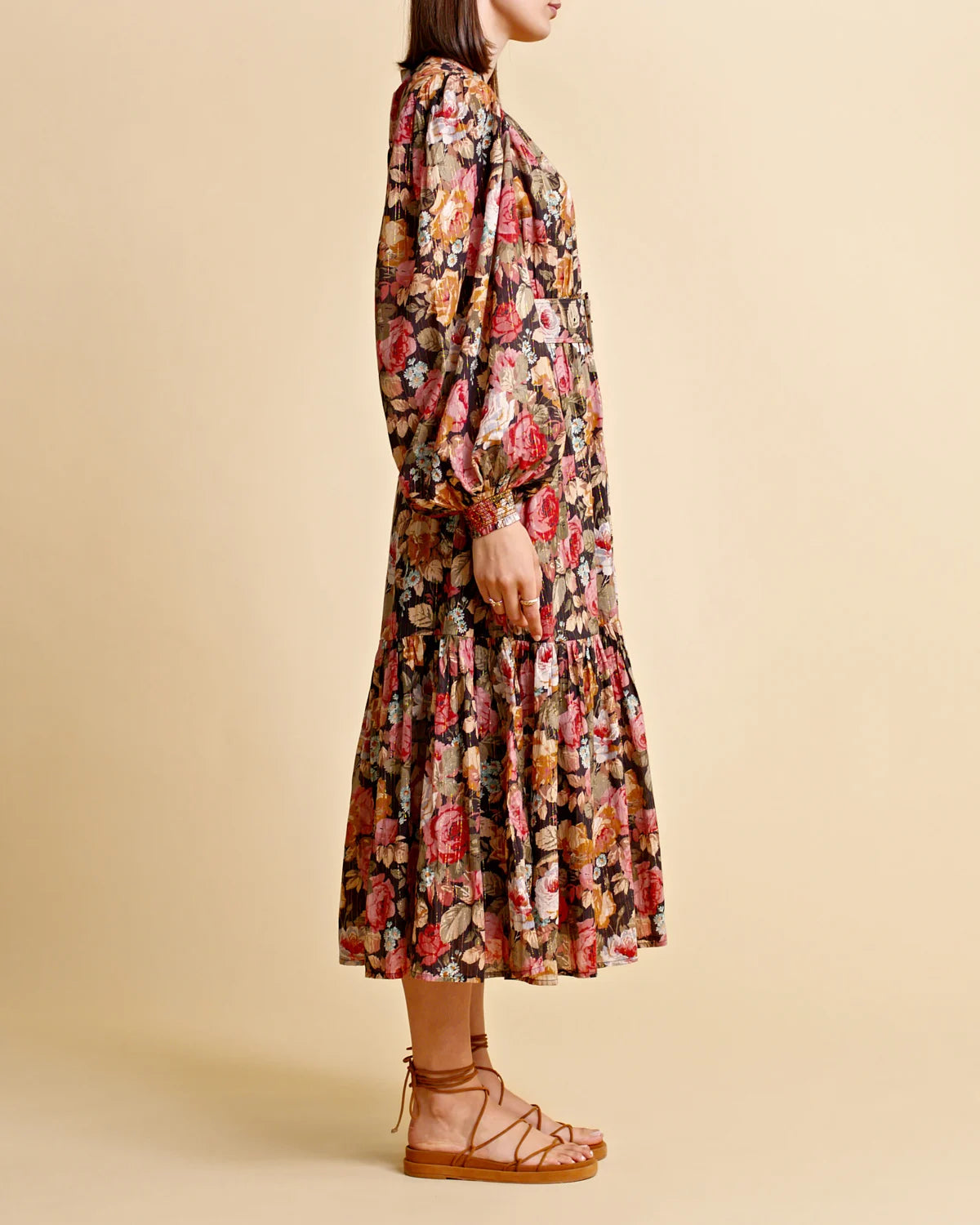 Bohemian Midi Dress - Rose Garden