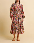 Bohemian Midi Dress - Rose Garden