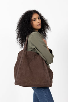 Suede Eden Bag - Hot Fudge Brown