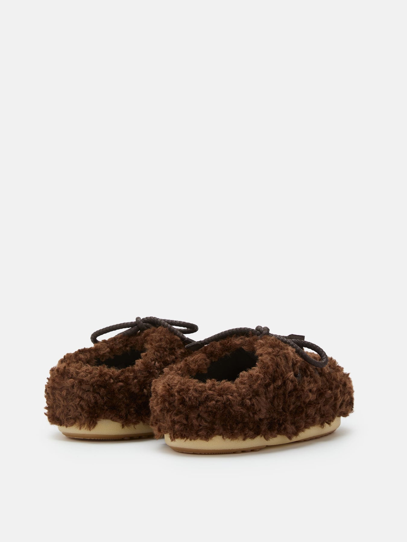 Moon Boot Evx Mule Curly - Mörkbrun