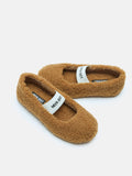 Mb Shearling Ballerina - Cognac