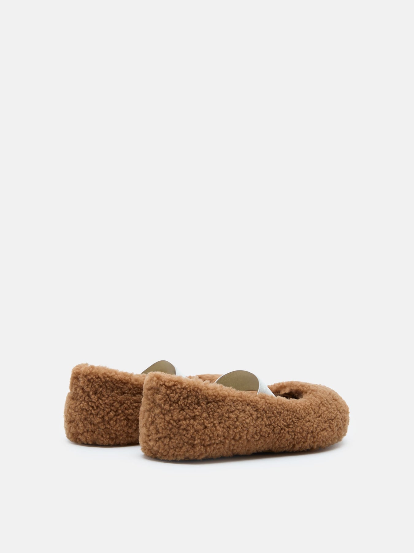 Mb Shearling Ballerina - Cognac