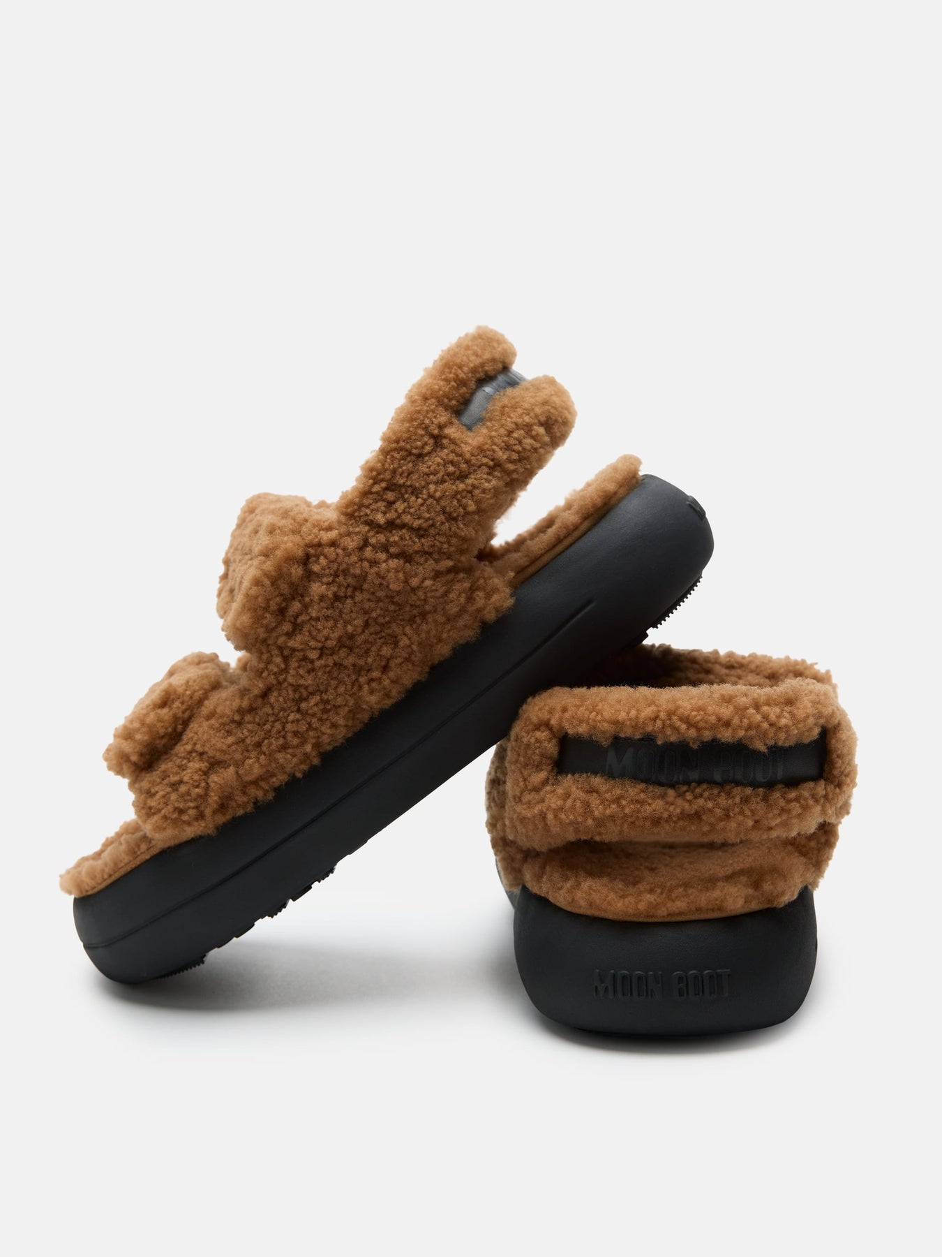 Mb Shearling Sandal - Cognac
