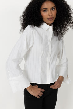Rosa Solid Shirt - White