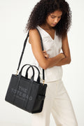 The Leather Medium Tote - Svart