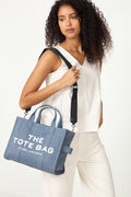 The Canvas Medium Tote - Blue Shadow