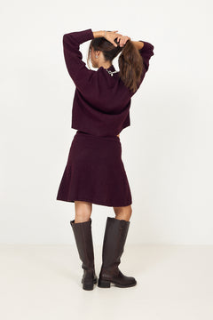 Paulina Knit Blouse - Wine