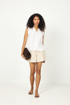Viva Sl Ruffle Top Noos - Snow White