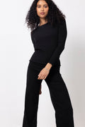 Selected Femme Anna LS Crew Neck Tee - Svart