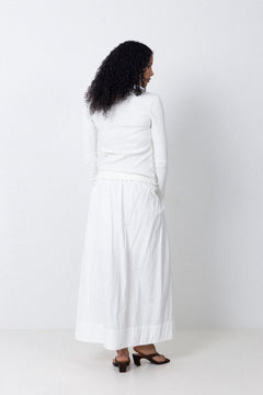 Anna Ls Crew Neck Tee S - Snow White