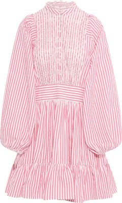 Seersucker Mini Dress - Pink Stripe