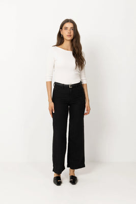 Culotte - Black Linen