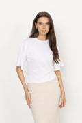 Asha Boxy Tee - Vit