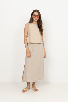 Pennie Ginia Hw Skirt - Sand Melange