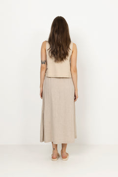 Pennie Ginia Hw Skirt - Sand Melange