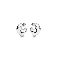 Saddle Earrings Small - Silver