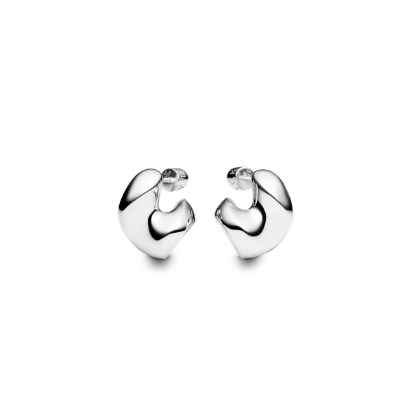 Saddle Earrings Small - Silver
