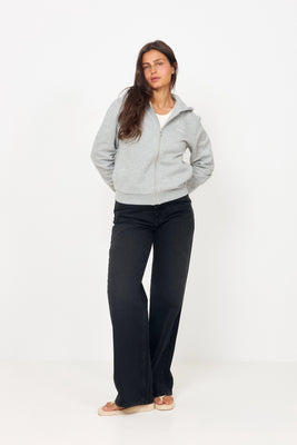 W Wide Jeans - Black Washed