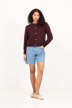 Idaic Cardigan - Bordeaux