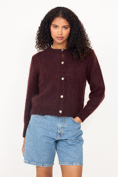 Idaic Cardigan - Bordeaux