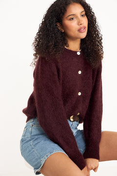 Idaic Cardigan - Bordeaux