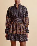 Décorated Poplin Mini Dress - Paisley