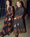Décorated Poplin Midi Dress - Paisley