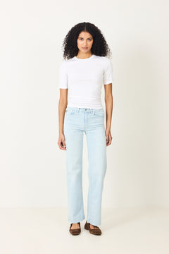 Betrina Rib 2/4 Tee - Bright White