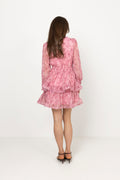 Jade Wave Blurry Stripe Klänning - Blurry Pink Lurex Stripe