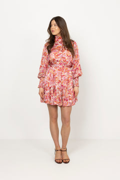 Saga Wide O Paisley Dress - Coral Paisley
