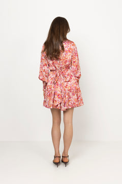 Saga Wide O Paisley Dress - Coral Paisley