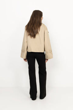 Anastasia Short Trench Jacket - Sand