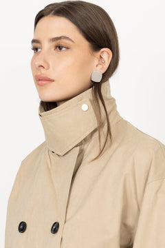Anastasia Short Trench Jacket - Sand