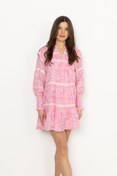 Ellie Paisley Dress - Pink Paisley