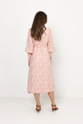 Una Viscose Crepe Dress - Rosa