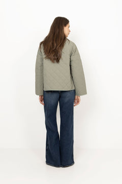 Anne Quilt Solid Jacket - Khaki