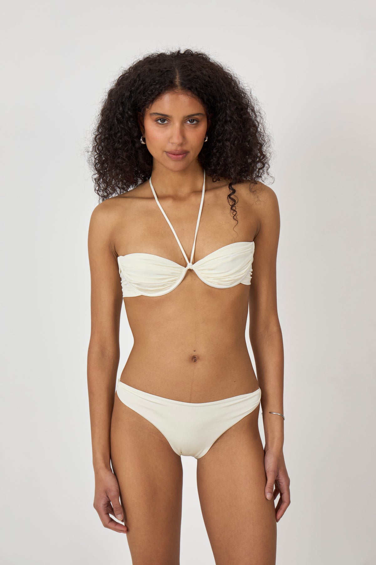 Twisted Bikini Bottom - Pearl White