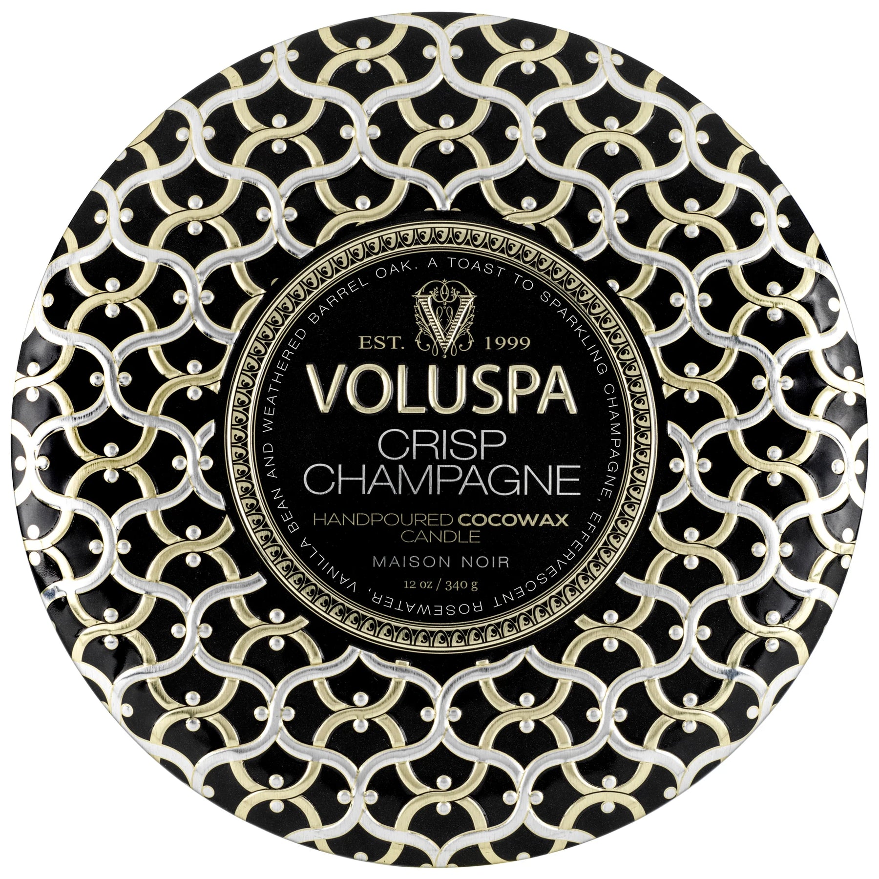 3 Wick Tin Candle - Crisp Champagne