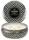 3 Wick Tin Candle - Crisp Champagne
