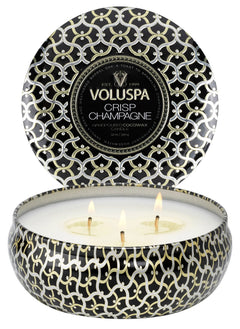 3 Wick Tin Candle - Crisp Champagne
