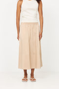 Yara Poplin Skirt - Dark Sand