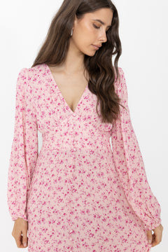 Lilith Maxi Dress - Cheryl Pink Print
