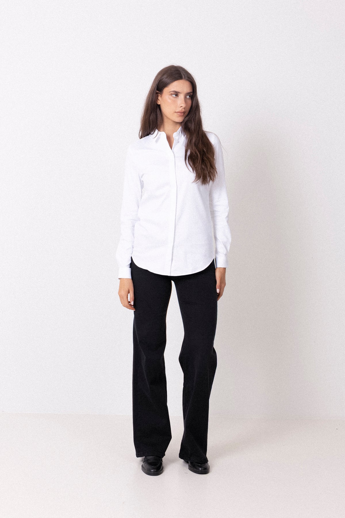 Romie Ls Fitted Shirt - Vit