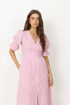 Andrea Dress - Pink Seersucker