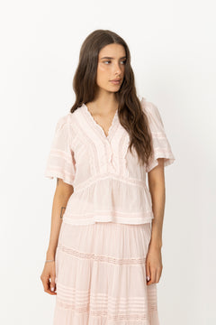 Evienne S Voile Top - Light Pink