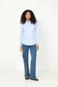 Romie Ls Fitted Shirt - Light Blue