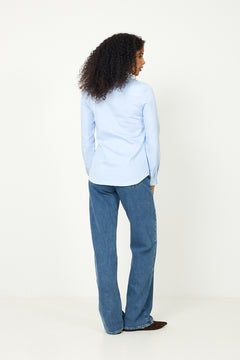 Romie Ls Fitted Shirt - Light Blue