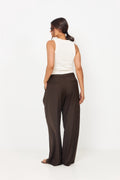 Alexa Pleat Trousers - Brun