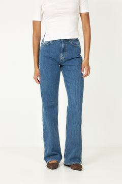 Wide Bea-Kori Hw Jeans - Medium Blue Denim